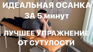 Идеальная осанка за 2 минуты. Позвоночник выпрямляется на 120% Не сможешь никогда сутулиться