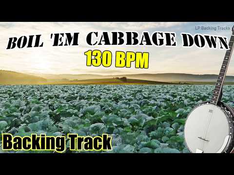 boilem-cabbage-down-fiddle-tune-backing-track-130-bpm-practice-guitar,-mandolin,-banjo,-fiddle,-bass