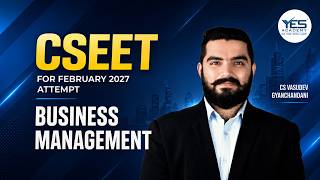 CSEET Classes Feb 27 | Business Management Demo Lec 8 | CS Vasudev Gyanchandani