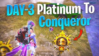 😱 DAY-3 Platinum To Conqueror Best Strategy For Rank Push 😱