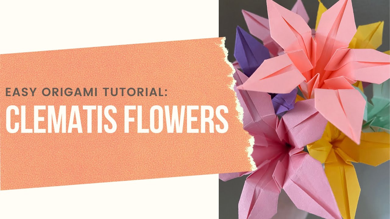How to Make an Origami Clematis Flower! YouTube