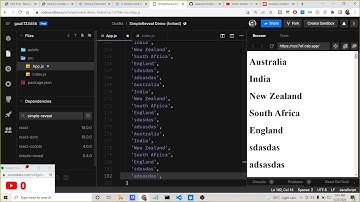 React.js simple-reveal Example to Implement Smooth Scrolling Animation for Lists & Arrays in Browser