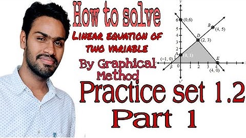 Linear Equation in two variable Practice set 1.2 part 1 By graphical method