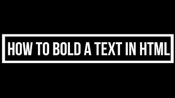 Difference Between Bold Tag and Strong Tag in HTML | How to make a text Bold?