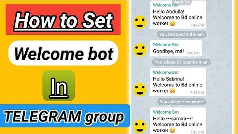 How to set welcome bot in telegram Group..? || Radiant