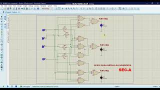 2 BIT COMPARATOR USING LOGIC GATES (ON PROTEUS SOFTWARE)