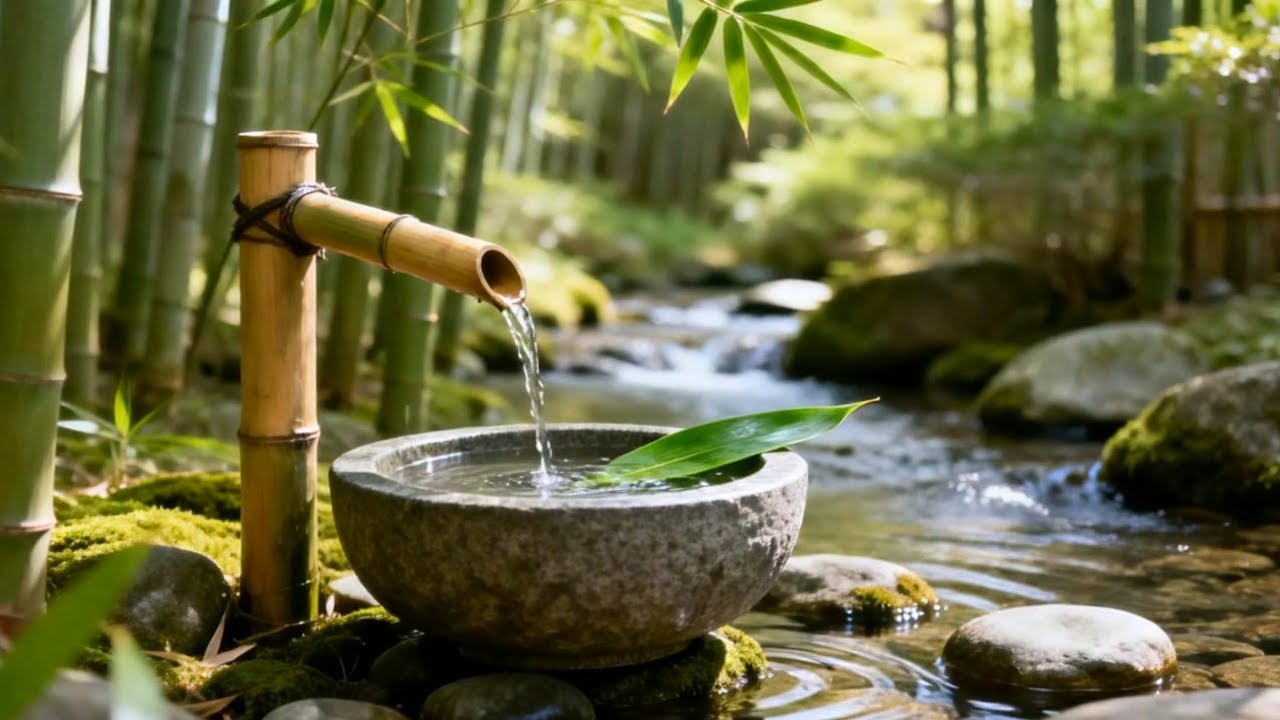“Zen Bamboo Water Flow 🌿 Natural Spa Music for a Good Night's Sleep”