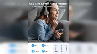 Career Overview Review: JSAUX USB Type C to 3.5mm Female Headphone Jack Adapter, USB C to Aux Audio Dongle Cab...