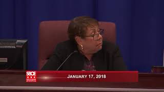 SBOE Public Meeting January 17, 2018
