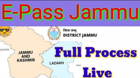 APPLY ONLINE E-PASS FOR JAMMU AND KASHMIR