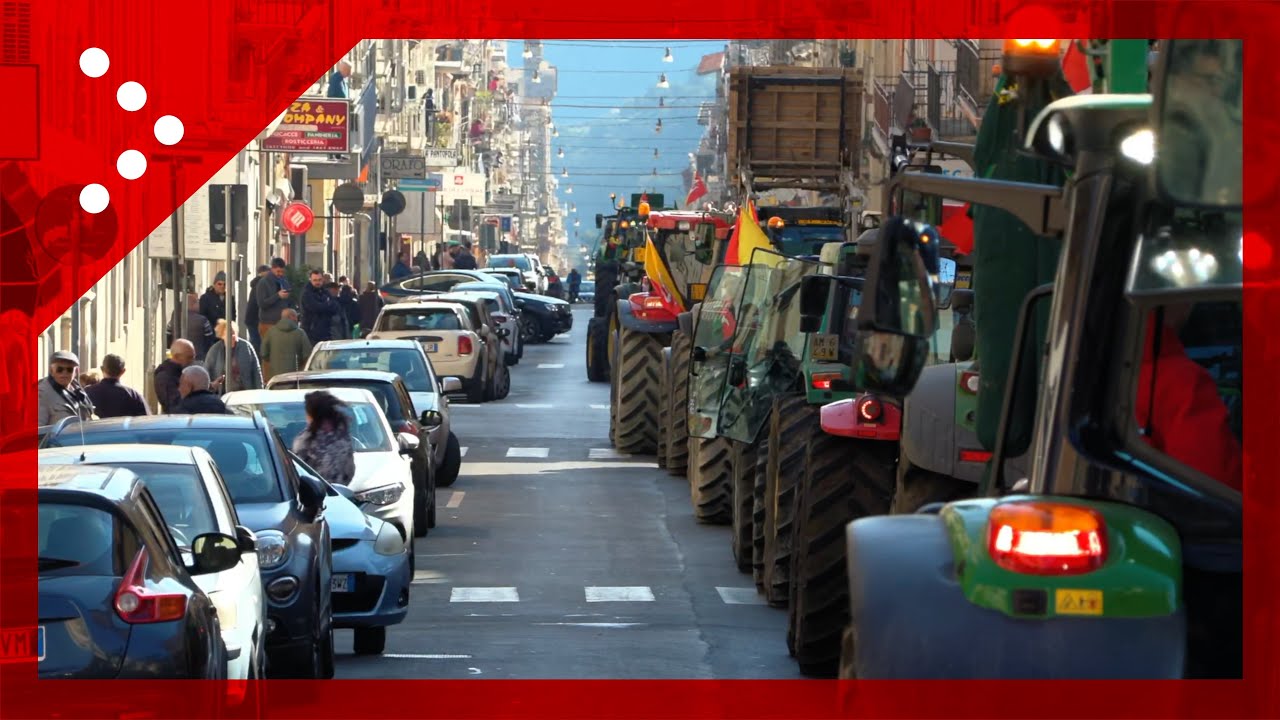 Ragusa, corteo di trattori attraversa la città