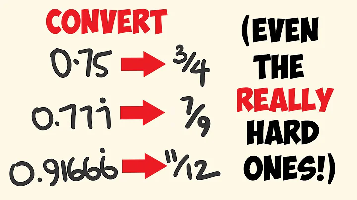 How to Convert Decimals to Fractions Easily