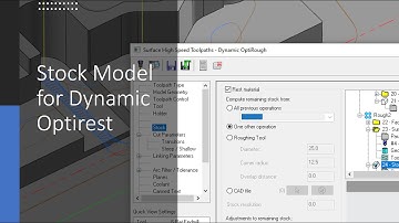 Stock Model for Dynamic Optirest | Remachining toolpath | Mastercam Milling Tutorial