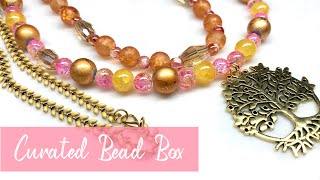 Curated Bead Box June 2023 Unboxing and Double Strand Necklace DIY Tutorial! 🌳