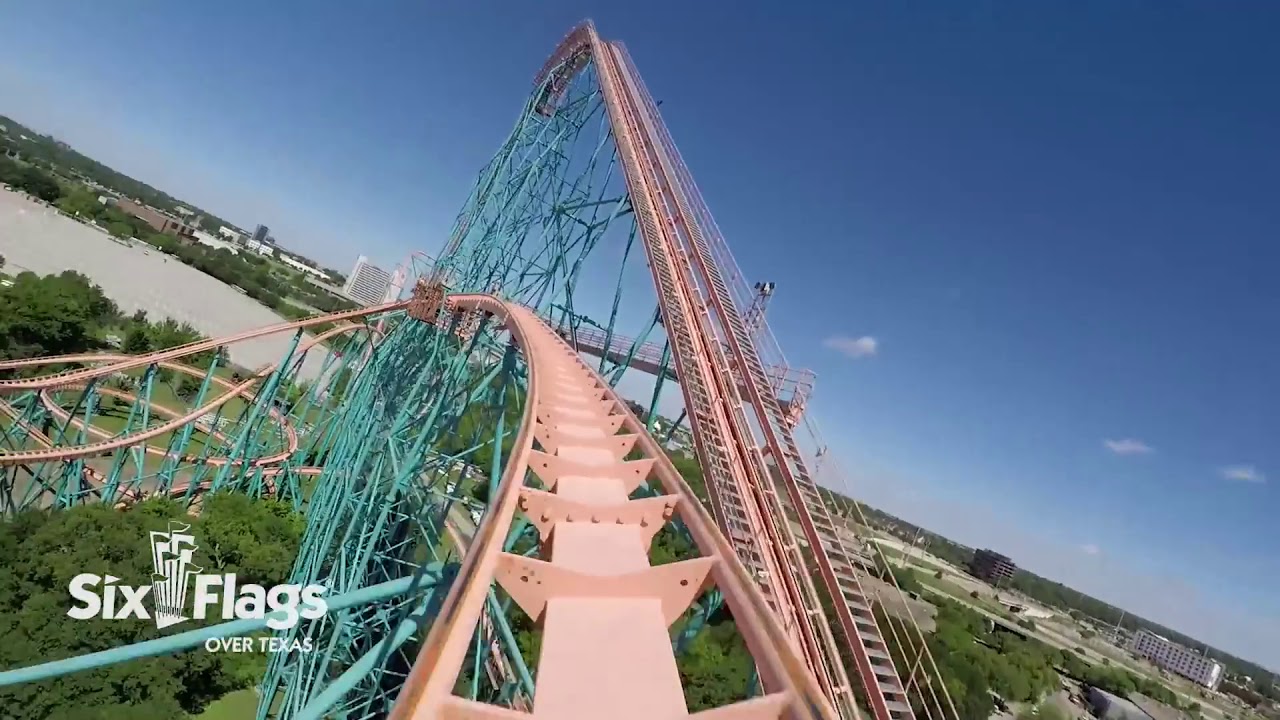 TITAN Onride / POV TALLEST ROLLERCOASTER IN TEXAS at Six Flags Over