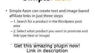 Simple Azon - Wordpress Amazon Plugin