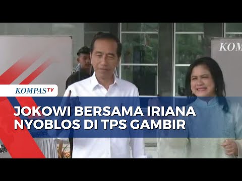 Suasana Ketika Presiden Jokowi dan Ibu Iriana Nyoblos di TPS 10 Gambir