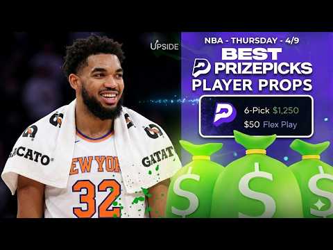 BEST NBA AND MLB THURSDAY PRIZEPICKS TODAY (4/9) | Thursday PrizePicks Picks | NBA Picks | MLB Picks - TJ on YouTube