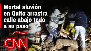 Fuerte aluvión en Quito, Ecuador, crea mortal caudal de lodo que arrasa con todo screenshot 5