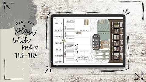 (Chatty) Digital Plan with Me - July 2022 | Weekly PWM using GoodNotes & an iPad | Bookish Theme