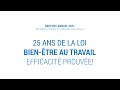 Rapport annuel 2021  25 ans de la loi sur le bientre au travail efficacit prouve