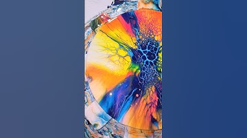 Sunrise or Sunset? Fluid Art Bloom  - What do you see? #art #painting #acrylicpour #colorful #flow