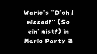 Warios Doh I missed! (So ein mist!) in Mario Party 2