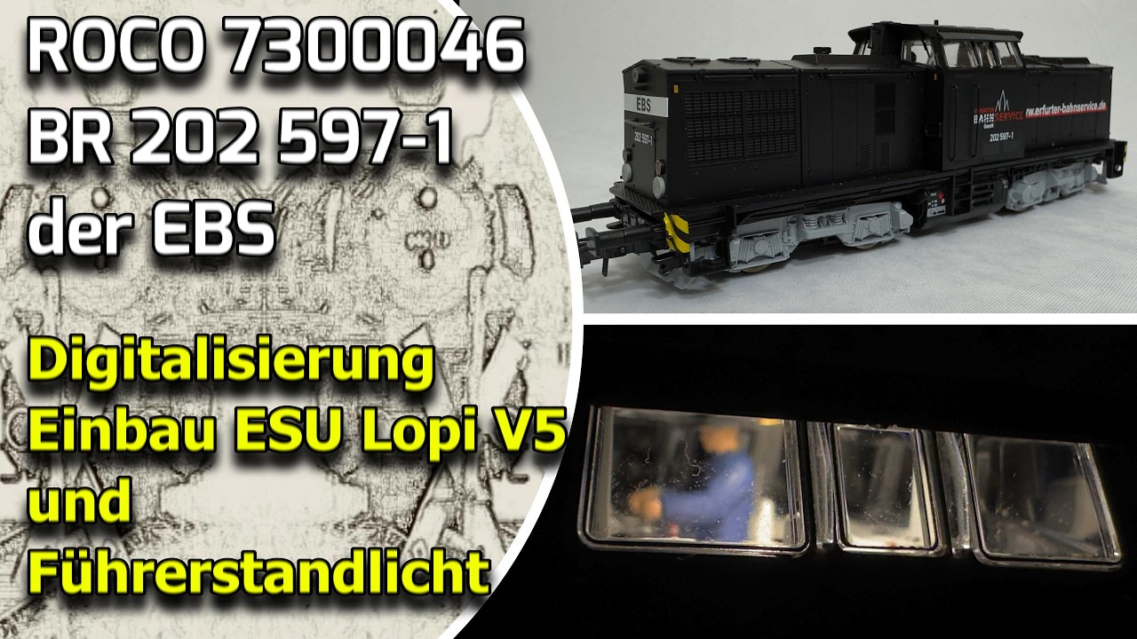 Roco 7300046 BR 202 EBS Digitalisierung mit ESU Lokpilot V5