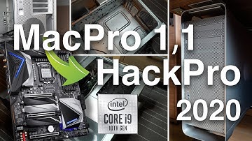 Hackintosh build i9 10900K Gigabyte Z490 Vision D MacPro 1,1 from 2006 to HackPro 1,1 2020 case mod