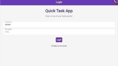 Quick Task App | Flutter + Back4app