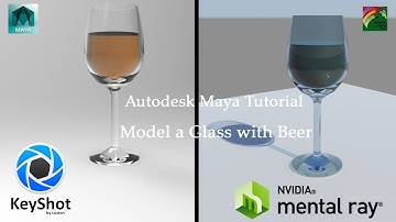 Maya Tutorial 2015 | Model a Glass with Beer and Render with Mental Ray & Keyshot
