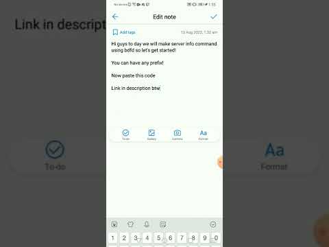 How to create serverinfo command on bdfd