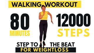 12000 Steps Walking Workout | Power walk for Weightloss EASY TO FOLLOW I No Jumping | Walk at Home