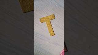 DIY Glitter T easy cutting tutorial #trending #shortsfeed #diy #letters Wealth