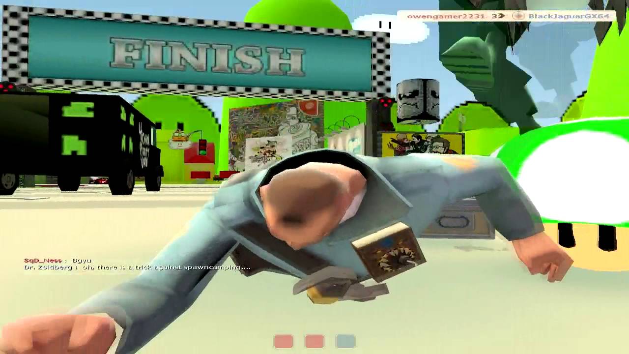 Kid RageQuit Over SpawnCampers in TF2 MarioKart Map