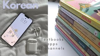 My favorite study material for Korean | YouTube channels |apps |textbooks resources for learning🇰🇷