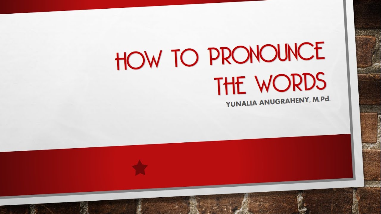How to Pronounce the Words YouTube
