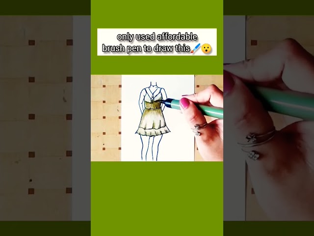 #shorts |How to paint dress on a body👗✨| #youtubeshorts