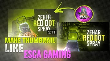 Make This Amazing Pubg Mobile Montage Thumbnail | Pubg montage Thumbnail Like Esca Gaming On Android