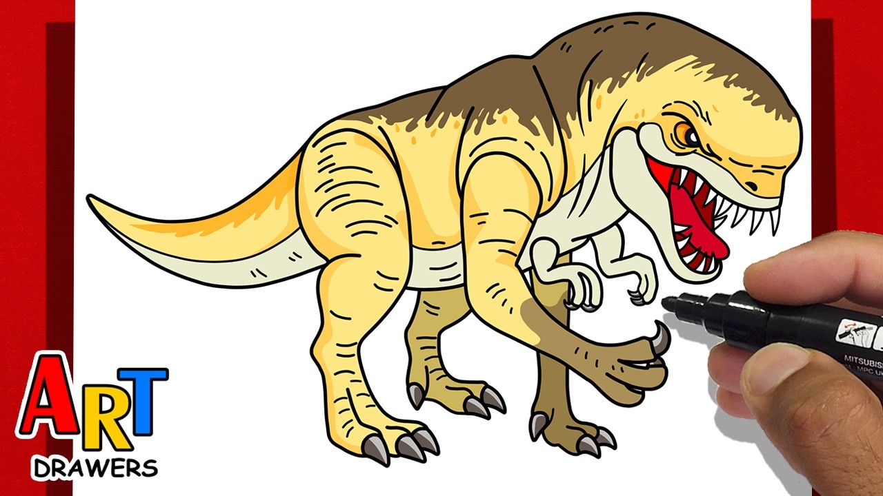 How to Draw D-REX DISTORTUS REX - Jurassic World Rebirth - YouTube