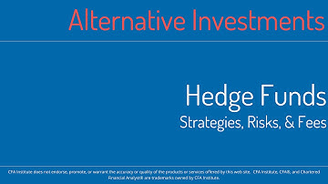 CFA Level 1 SS18 MindMap - Alternative Investments - Hedge Funds