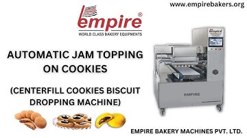COOKIES DESIGN WITH AUTOMATIC JAM TOPPING MACHINE| JAM BISCUIT| CENTERFILL BISCUIT #viralvideo
