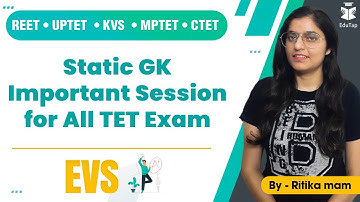REET/ UPTET /KVS /MPTET/ CTET Static GK  important session for all TET Exam  | EVS
