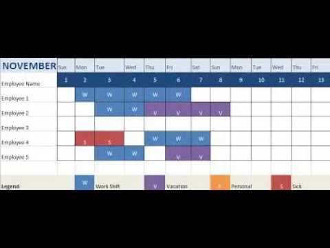 ANNUALLY EMPLOYEE LEAVE RECORD FORMAT IN EXCEL 2016 - YouTube