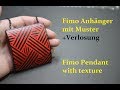 Fimo pendant with texture Fimo Anhänger mit Muster кулон с узором из полимерной глины DIY