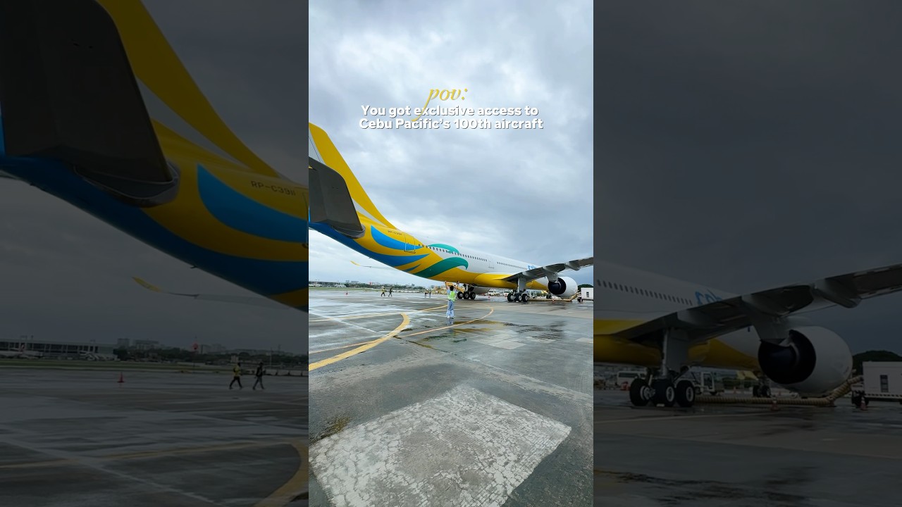 Say hello to Cebu Pacific's brand-new Airbus, the A330Neo! 🤩💛 