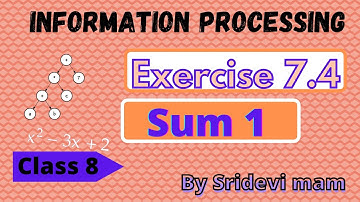 TN 8th ch 7 information processing exercise 7.4 sum 1 explained by Sridevi Mam