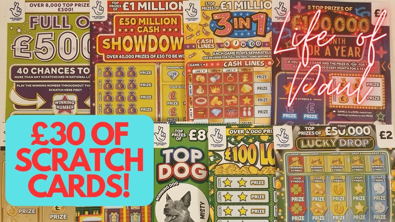A £30 mix of scratch cards, £30 of £5 and £2 scratch cards, maybe today ...