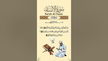 Surah Al-Insan (سورة الإنسان) #surahinsan #quran #viral #yt #dailyquran