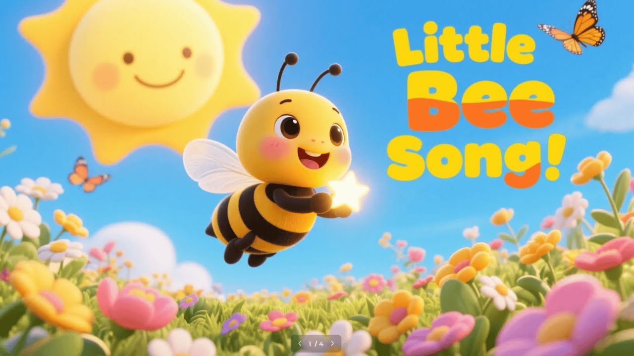 Little Bee Song 🐝 | Fun Kids Song & Animated Nursery Rhyme for Children ...